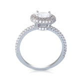 טבעת זהב לבן וזרקונים 21R650